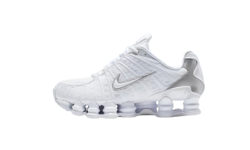 NikeĀ® Shox Tl White Metallic Silver Orange