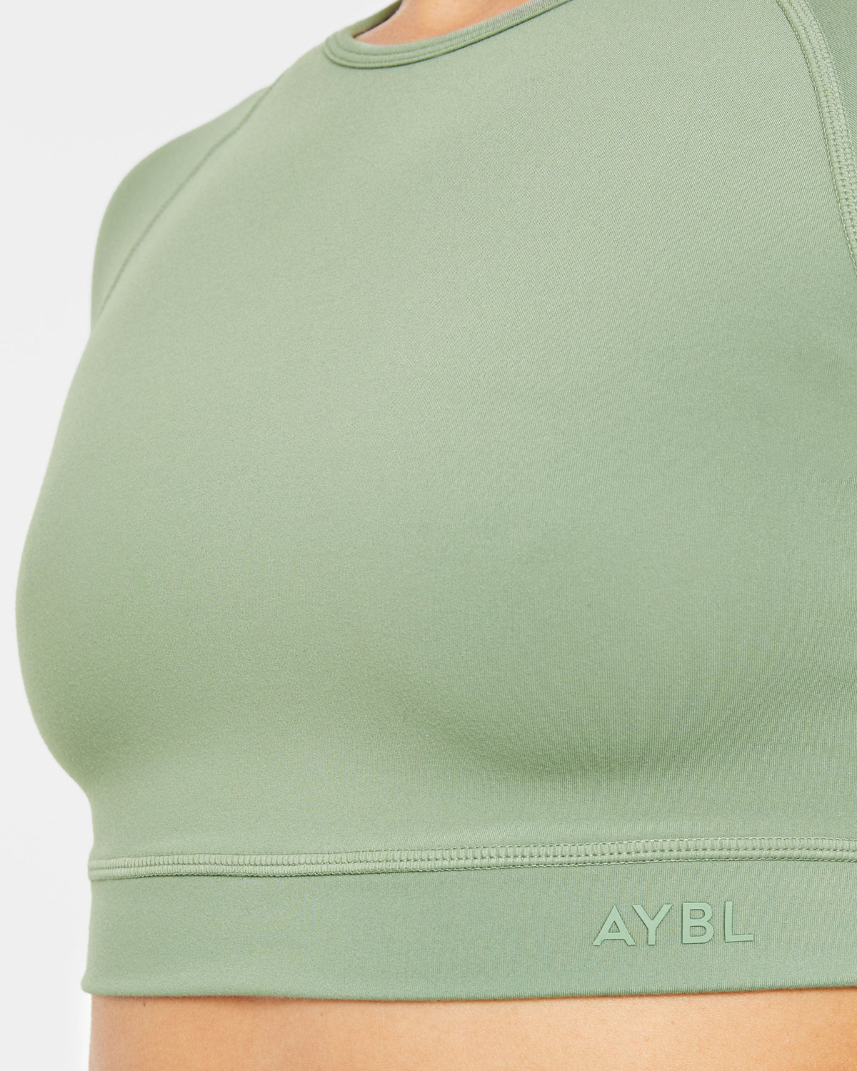 Staple Crop Top - Olive Vert