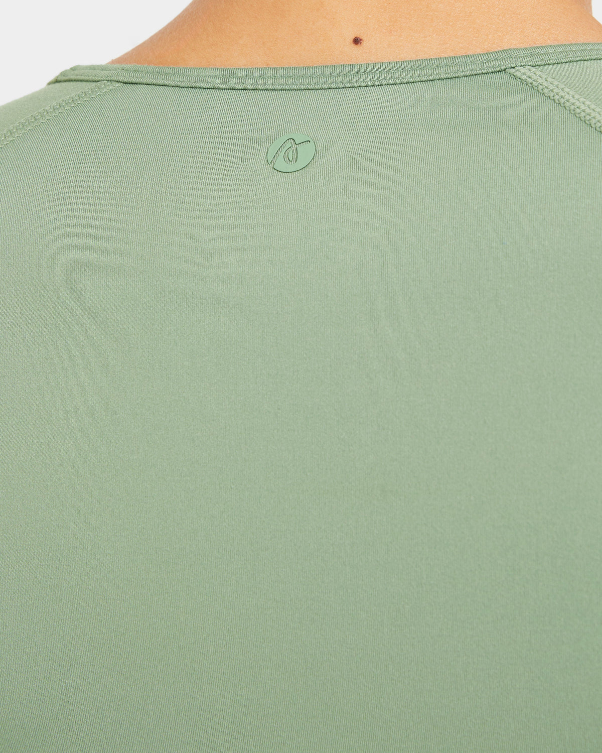 Staple Crop Top - Olive Vert