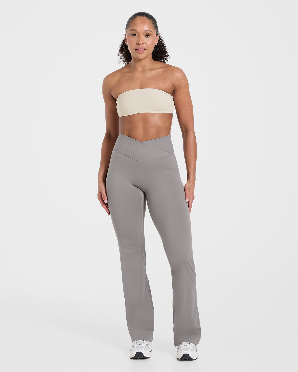 Sculpt Wrap Flared Leggings - Smoke Gris