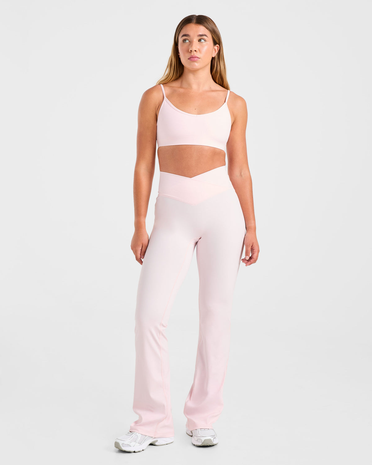 Sculpt Wrap Flared Leggings - Iced Rose