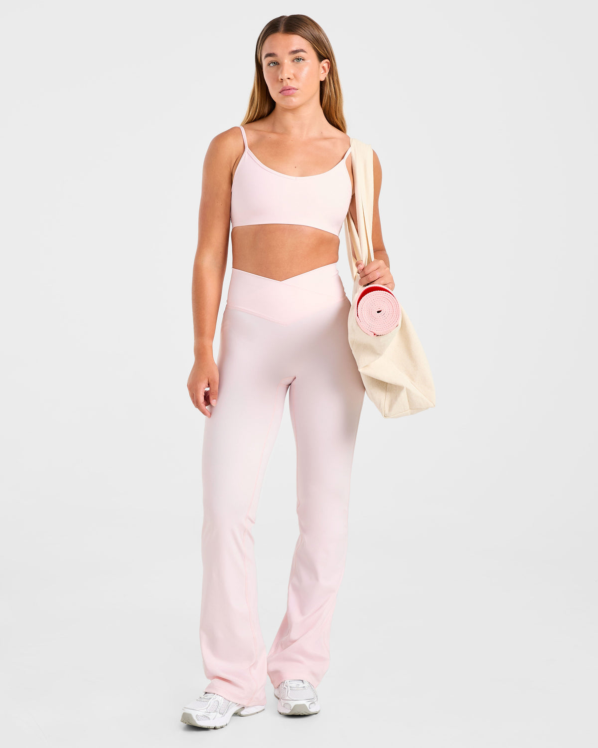 Sculpt Wrap Flared Leggings - Iced Rose