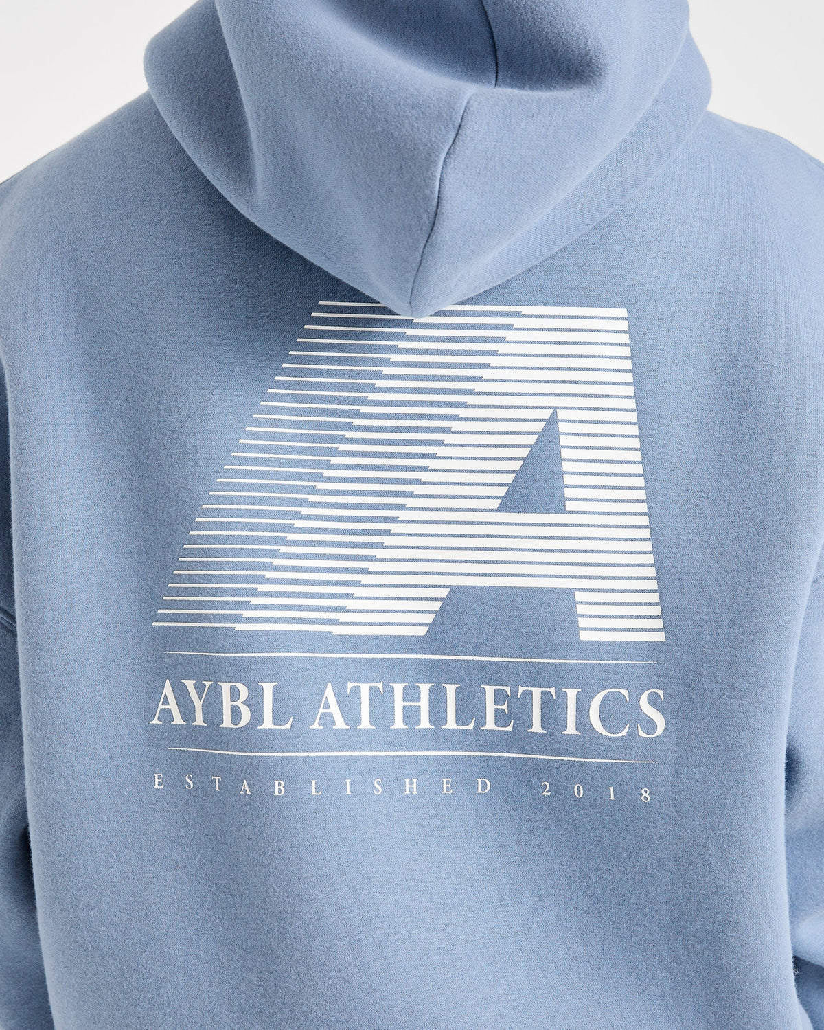 Retro Athletics Oversized Hoodie - Vintage Bleu