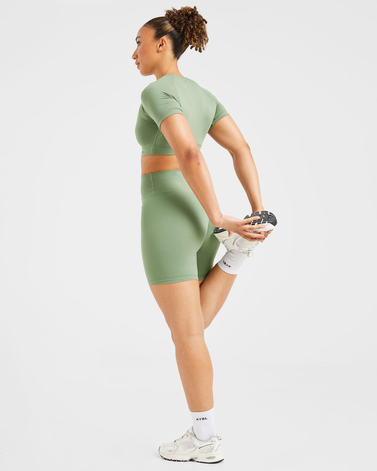 Staple Crop Top - Olive Vert