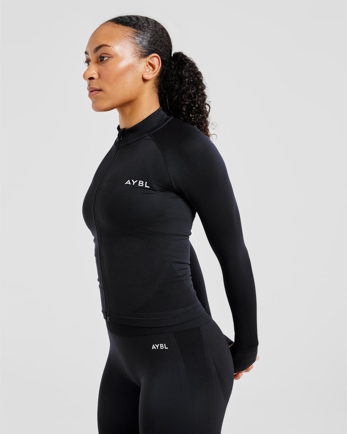 Empower Seamless Full Zip Jacket - Noir