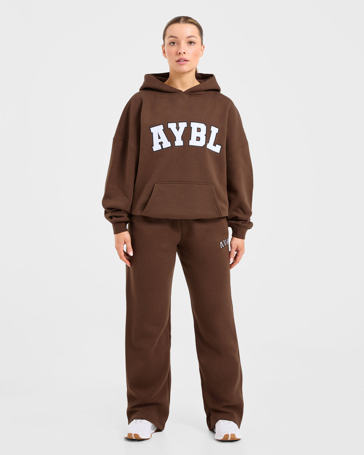 Varsity 2.0 Oversized Straight Leg Joggers - Marron