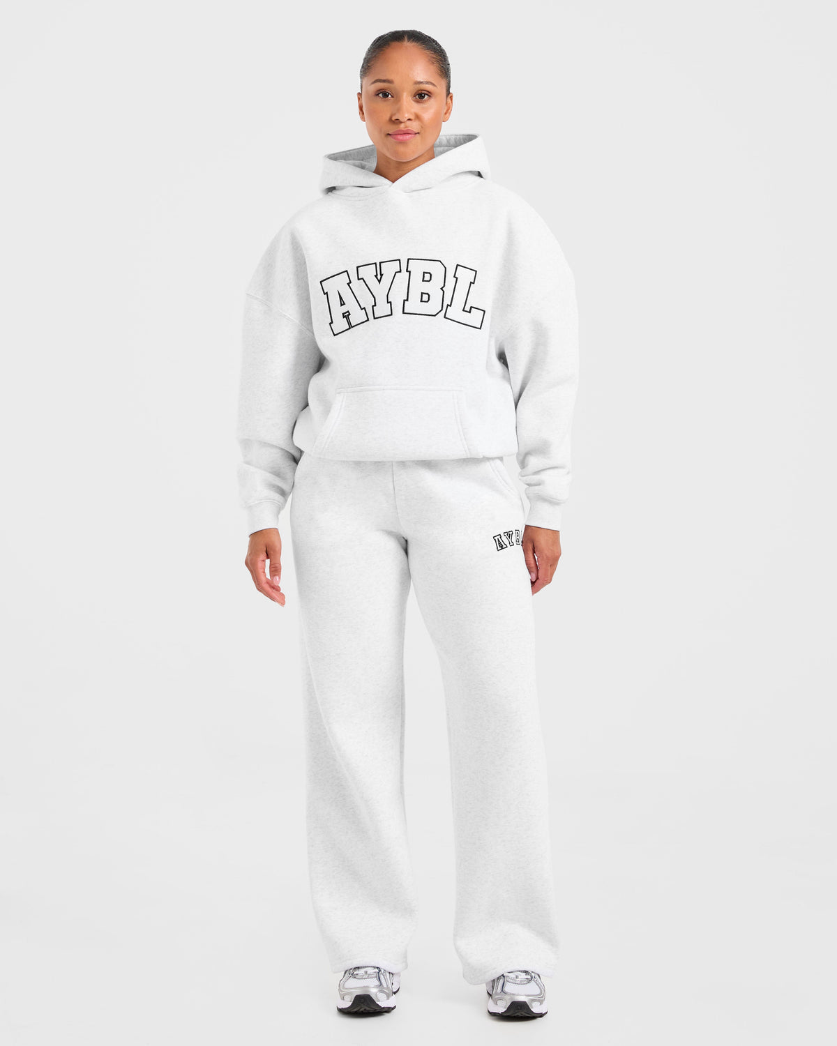 Varsity 2.0 Oversized Straight Leg Joggers - Heather Gris
