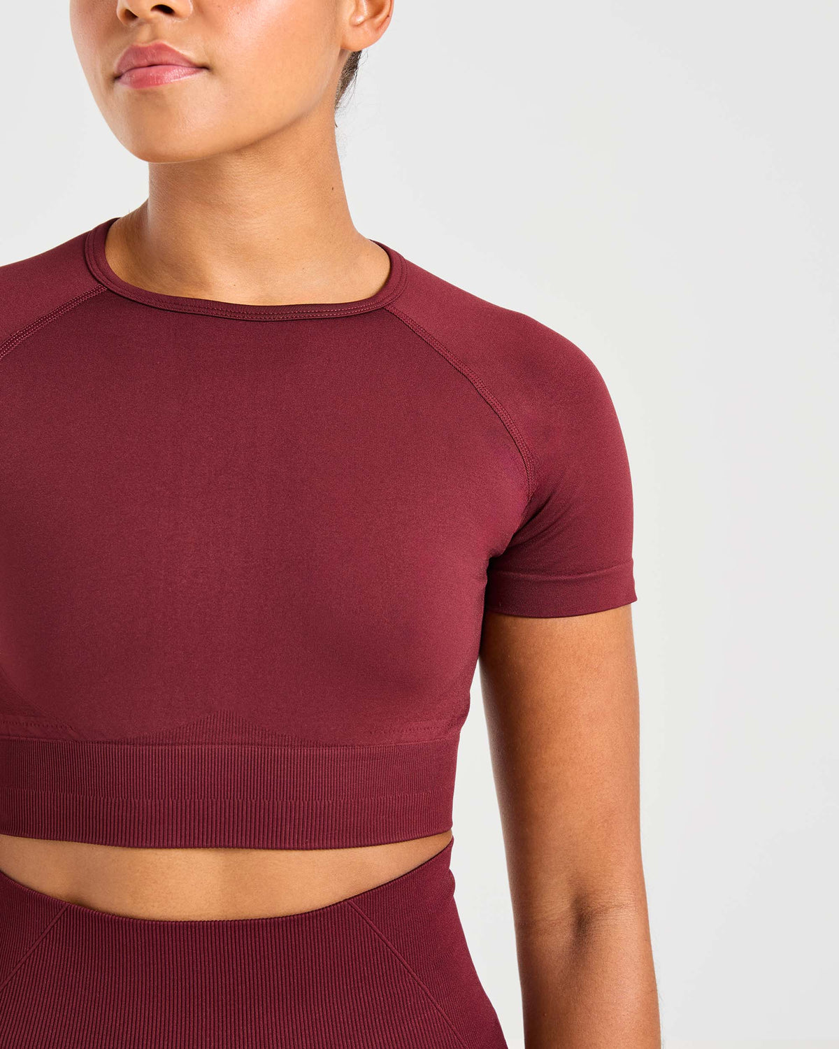 Empower Seamless Crop Top - Rouge Wine