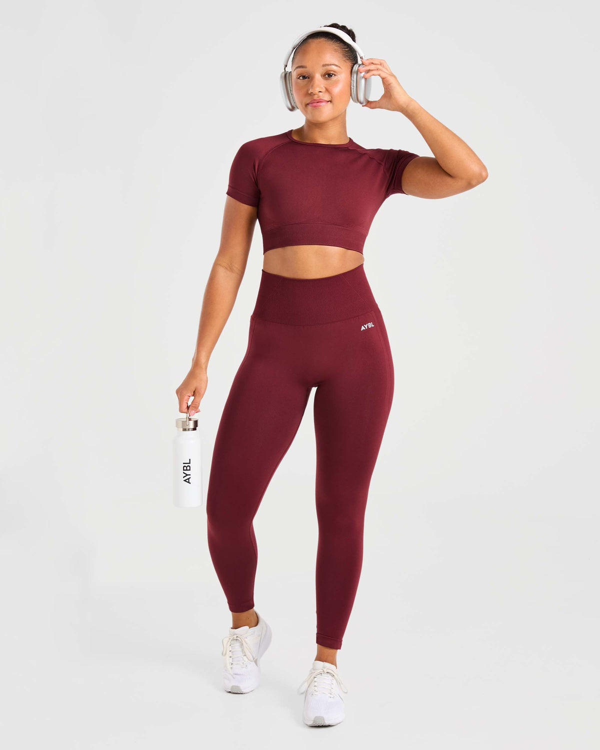 Empower Seamless Crop Top - Rouge Wine
