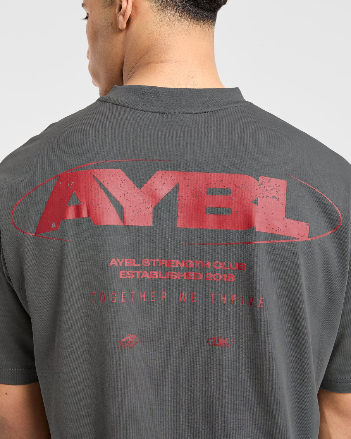 Orbit Oversized T Shirt - Charcoal/Rouge