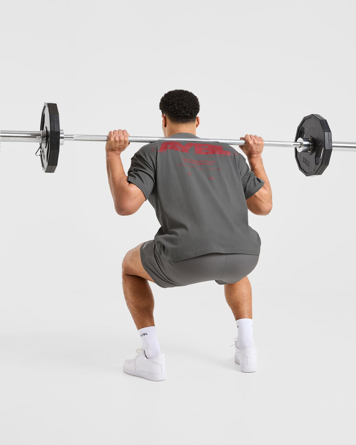 Orbit Oversized T Shirt - Charcoal/Rouge
