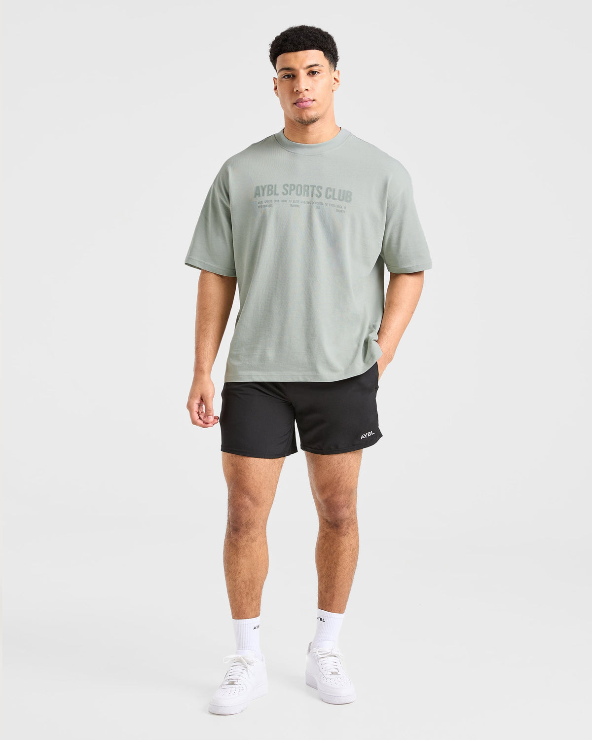Sports Club Dot Oversized T Shirt - Vert Mist