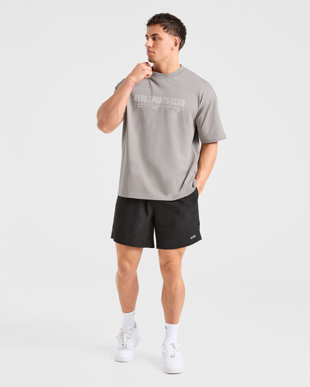 Sports Club Dot Oversized T Shirt - Cloud Gris