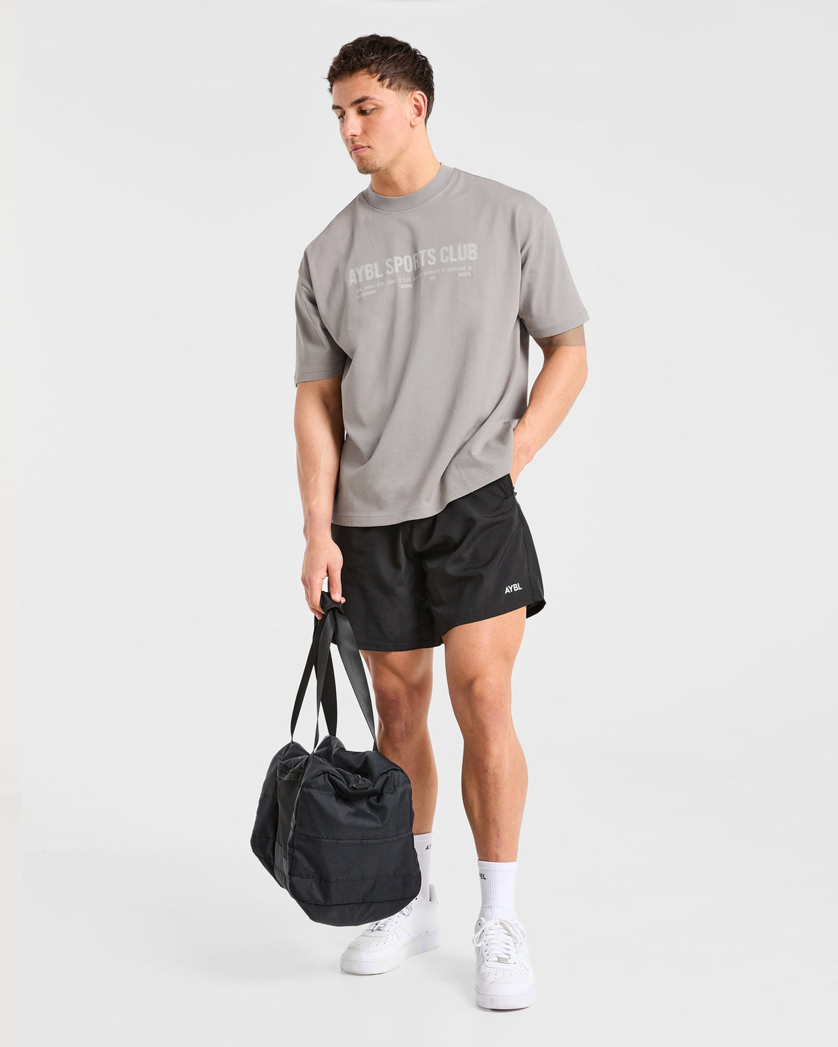 Sports Club Dot Oversized T Shirt - Cloud Gris