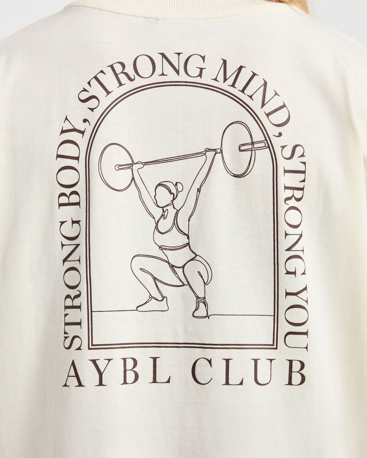 Body, Mind, You Oversized T Shirt - Beige/Brown