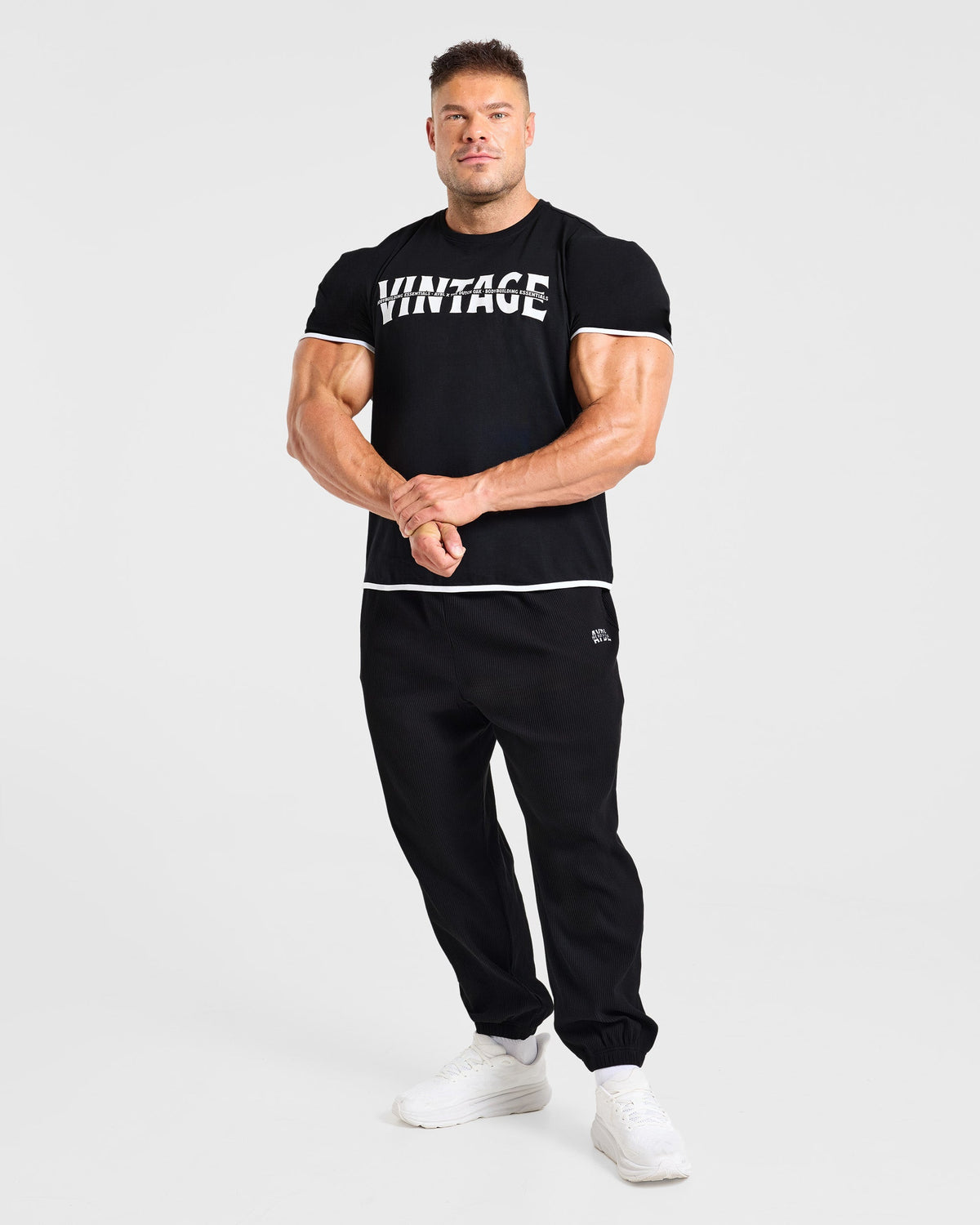 Wesley Vissers x Oversized Ribbed Joggers - Noir