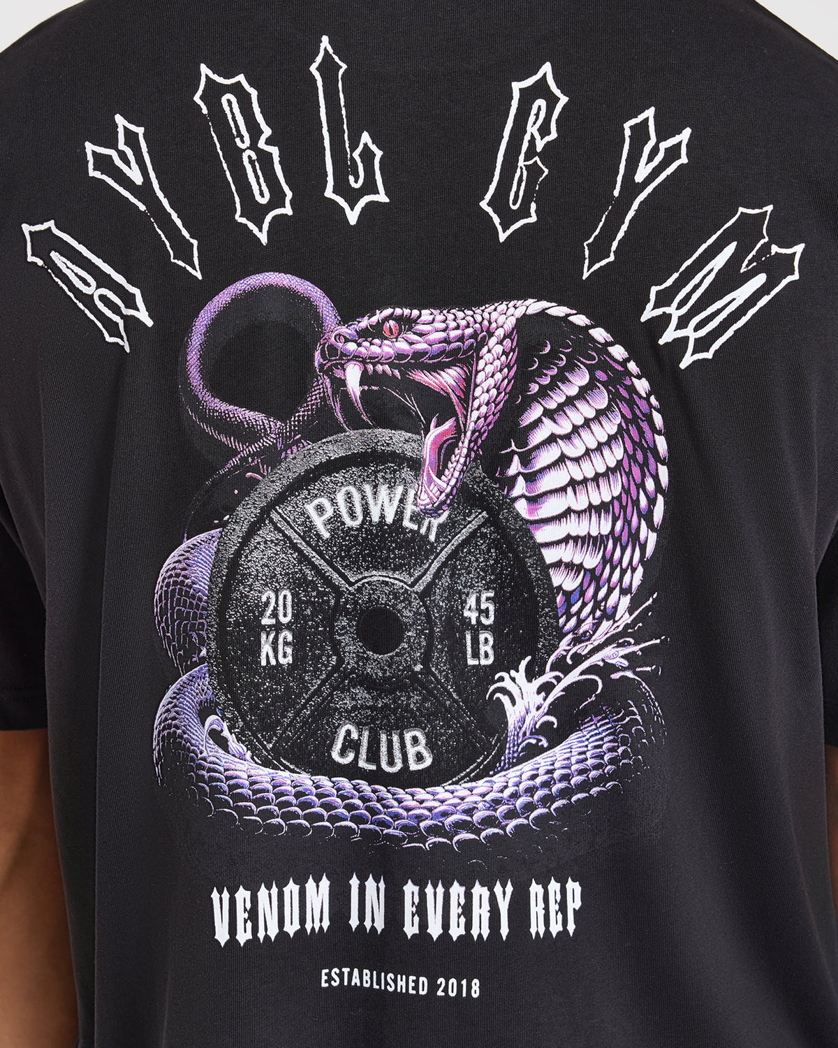 Venom In Every Rep Oversized T Shirt - Noir