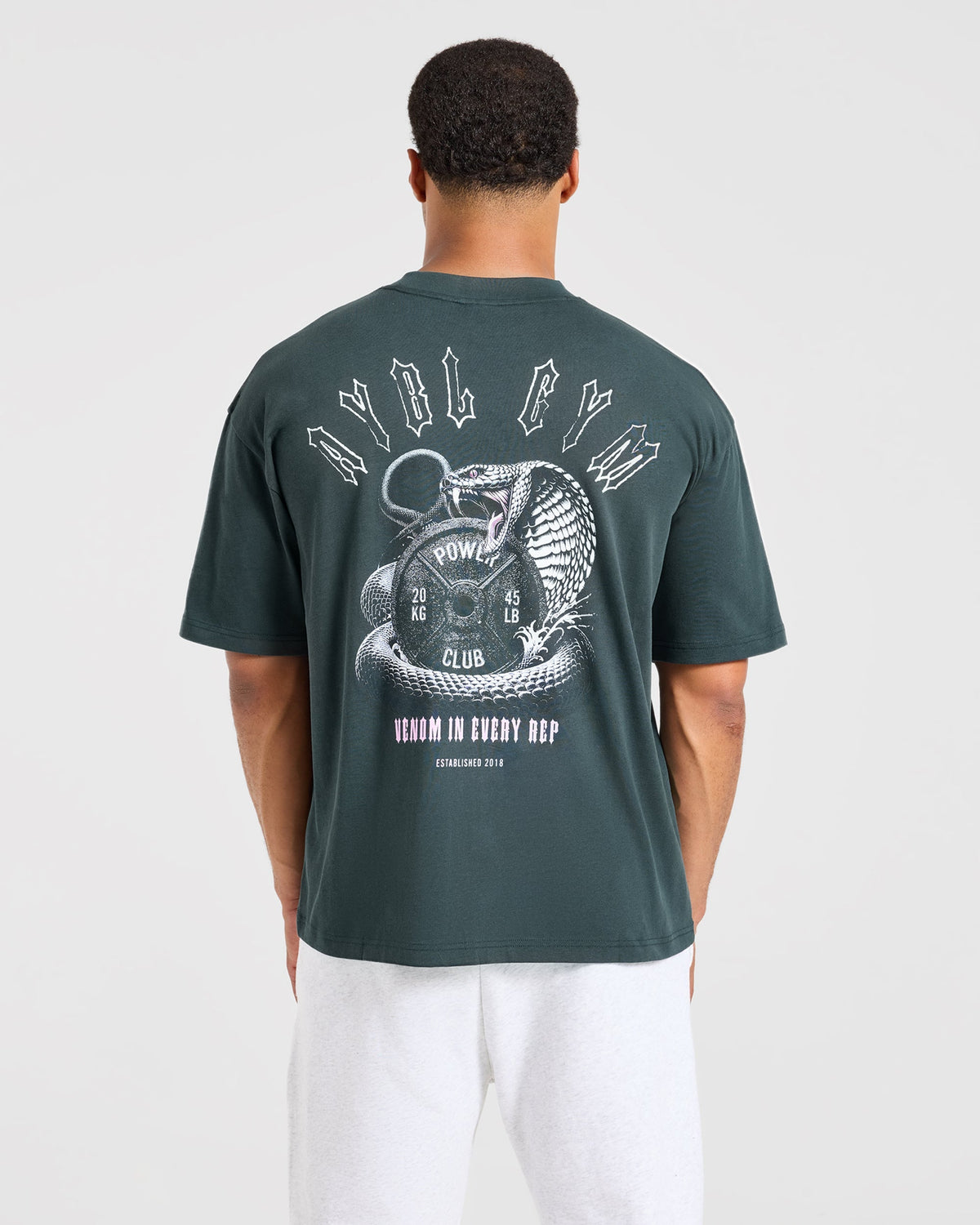 Venom In Every Rep Oversized T Shirt - Dark Teal