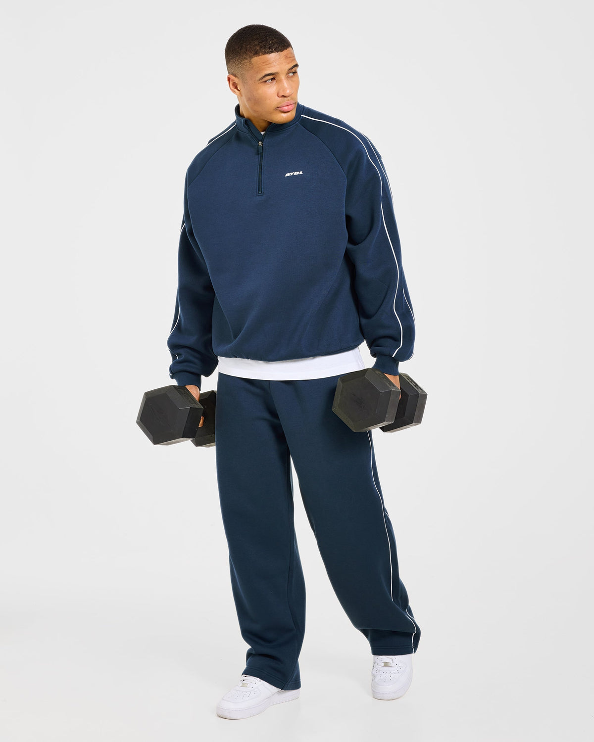 Restore Oversized Straight Leg Joggers - Navy Blue