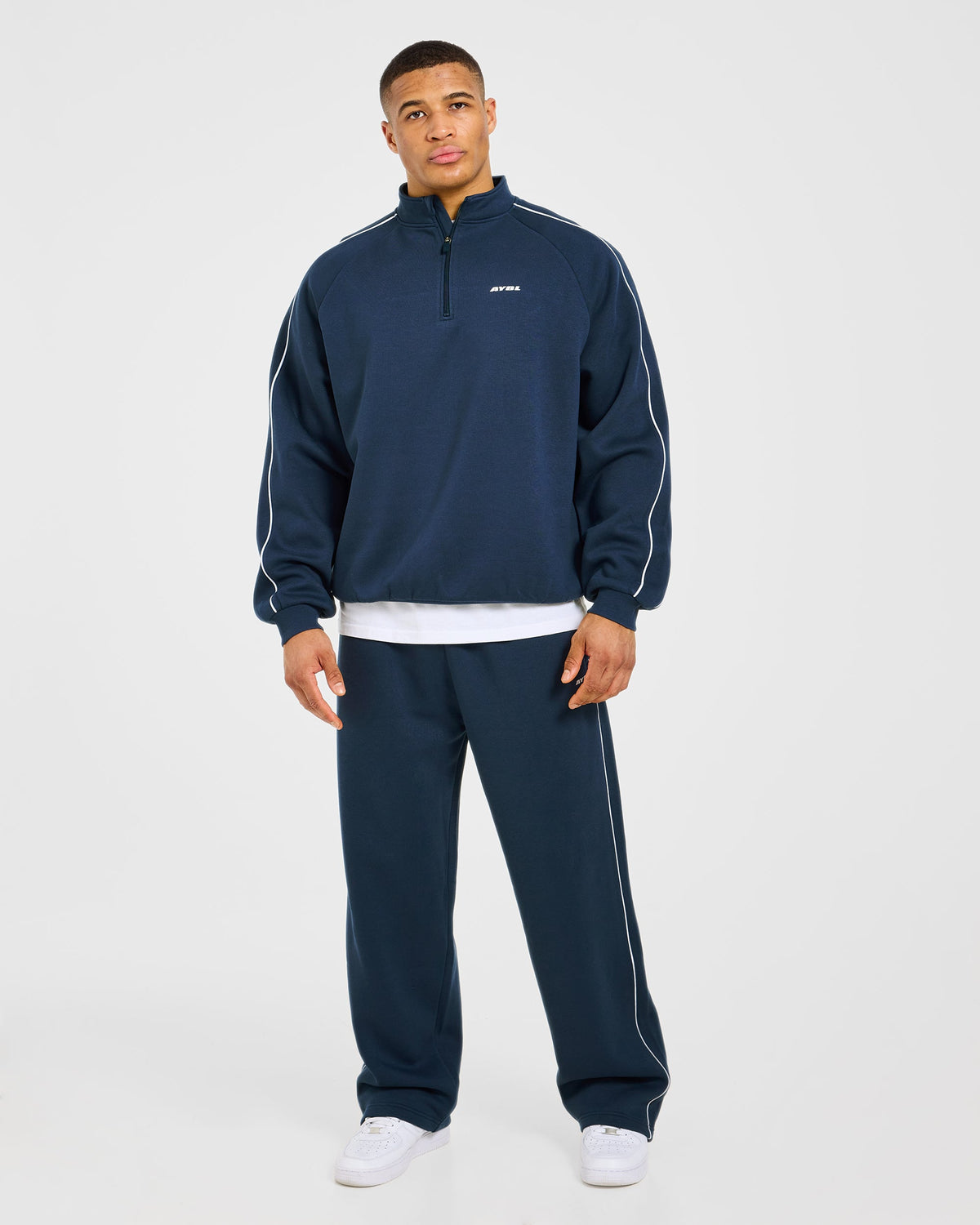 Restore Oversized 1/4 Zip Pullover - Navy Blue