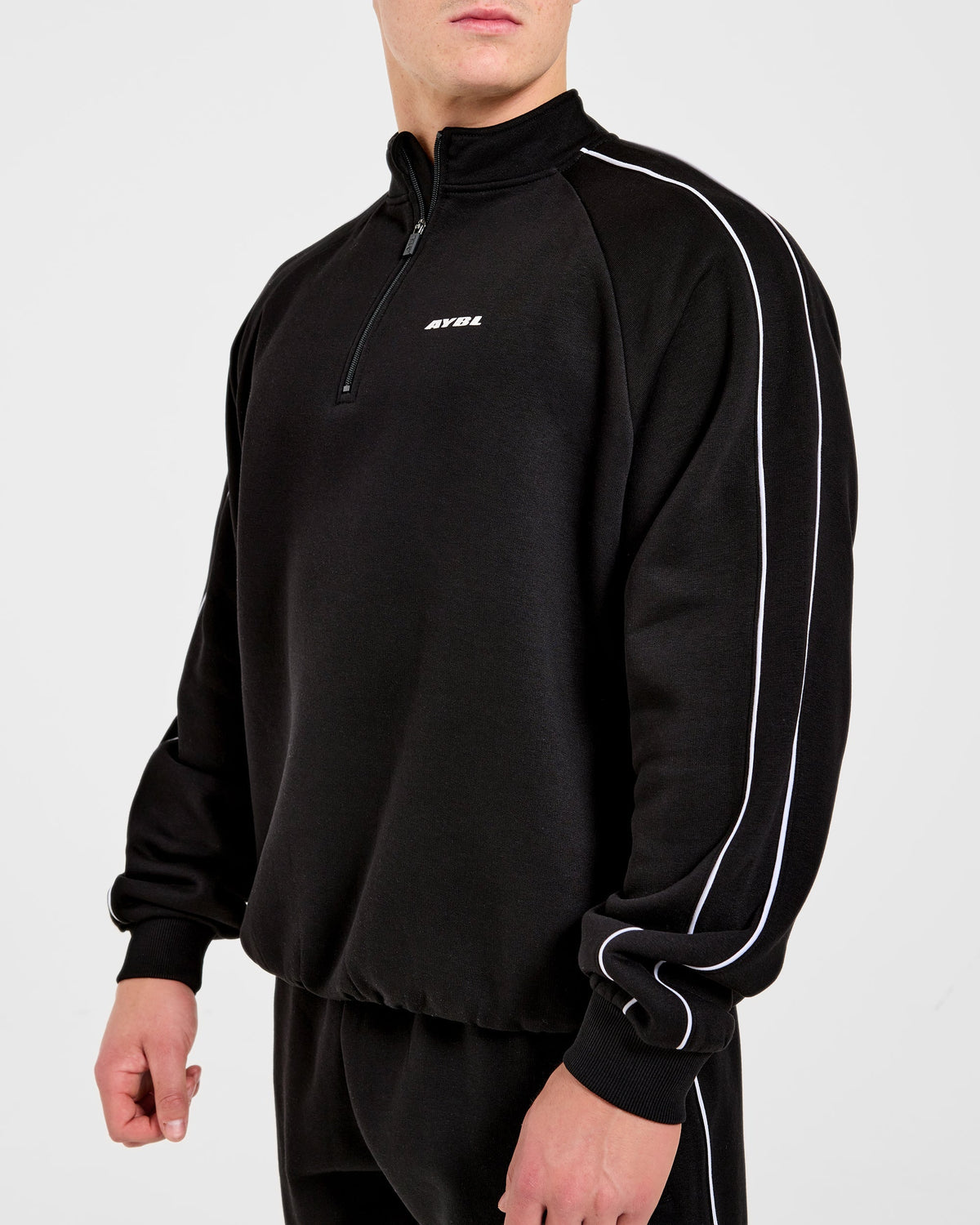 Restore Oversized 1/4 Zip Pullover - Black