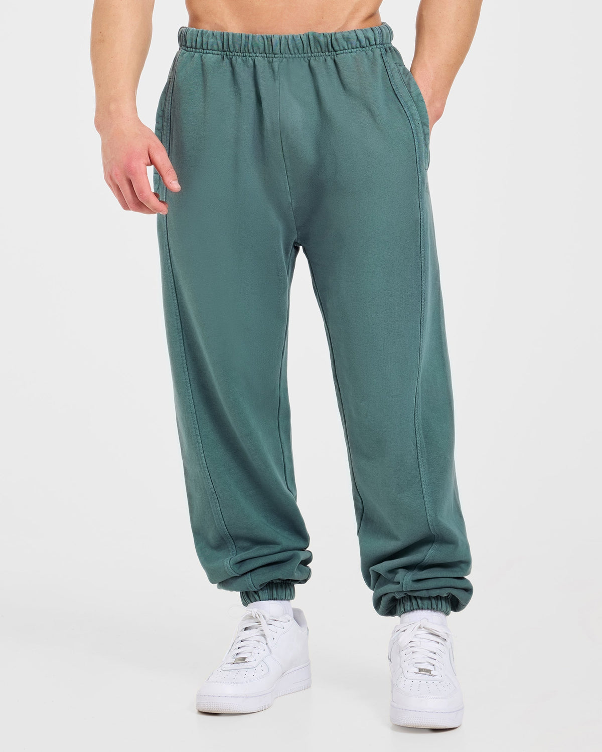 Lift Club Distressed Joggers - Washed Teal