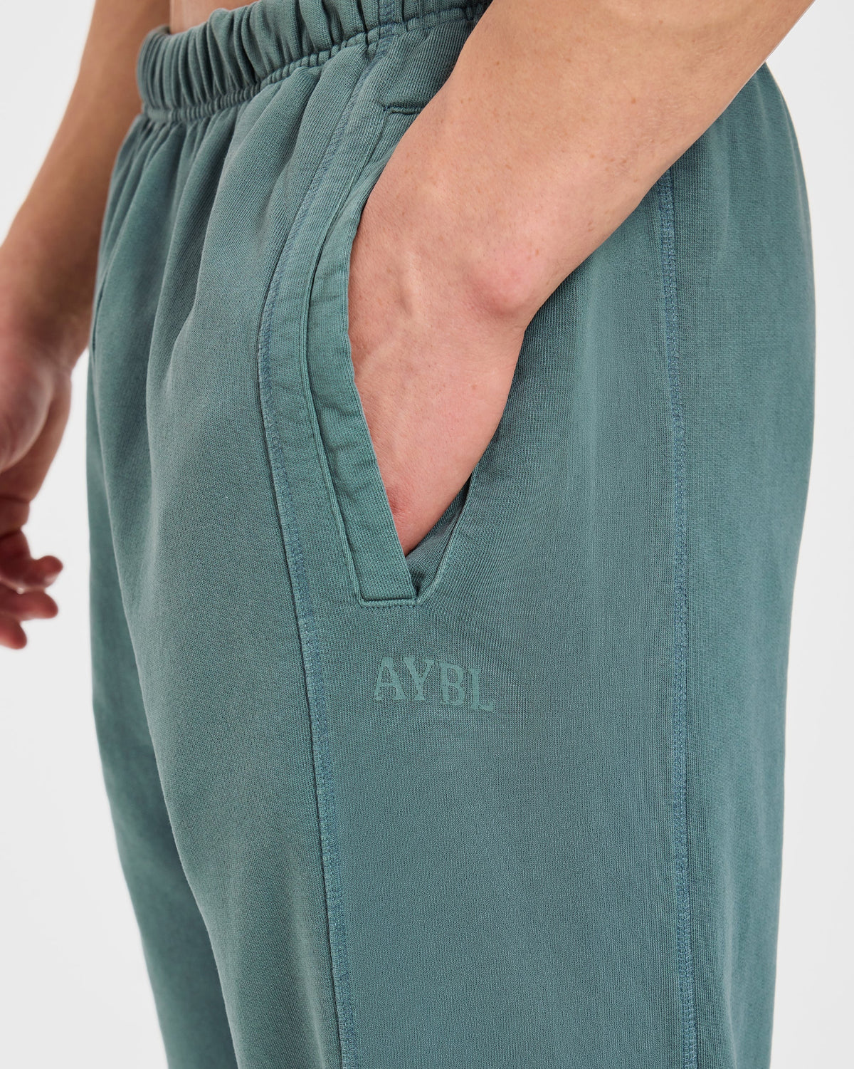 Lift Club Distressed Joggers - Washed Teal