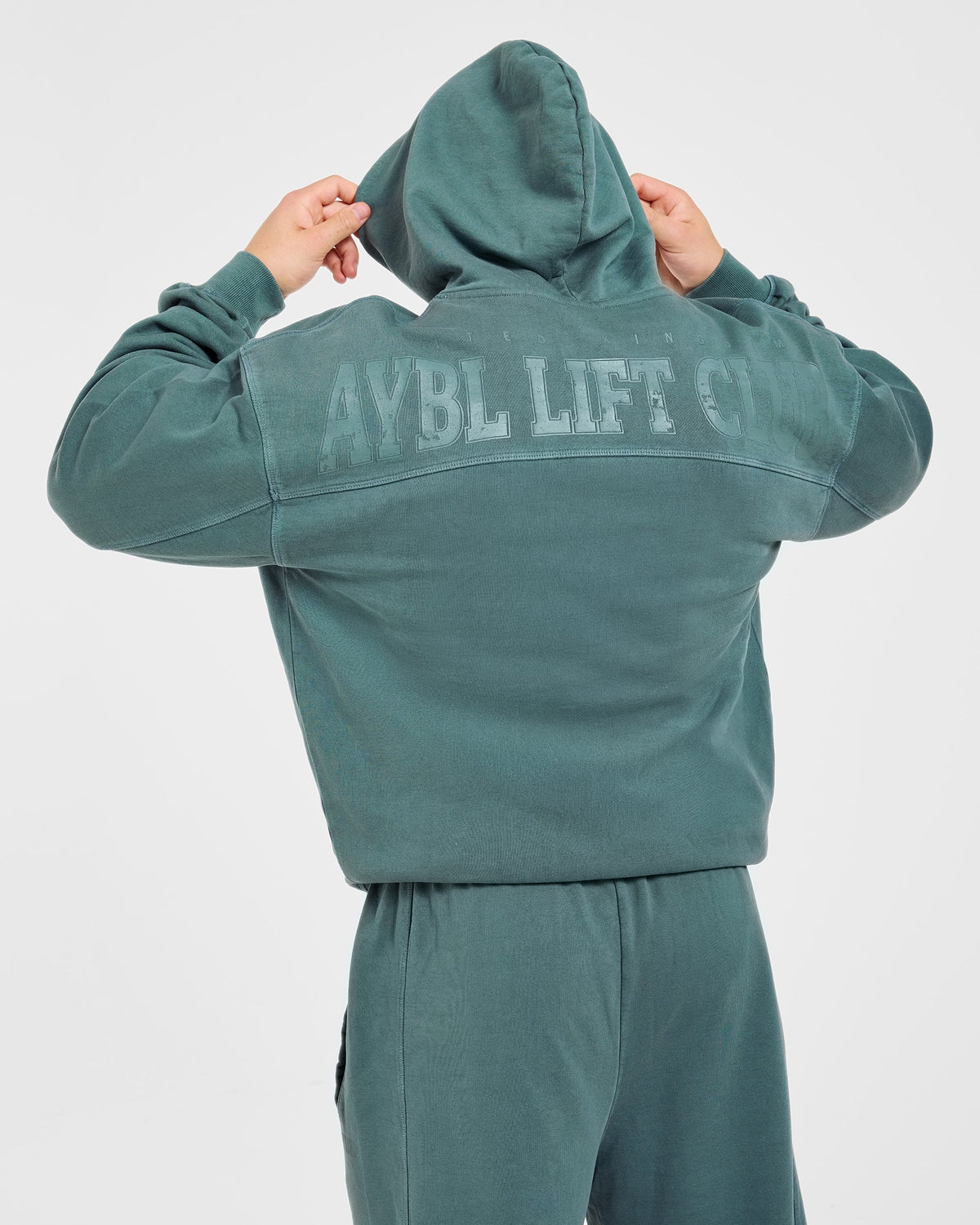 Lift Club Distressed Joggers - Washed Teal