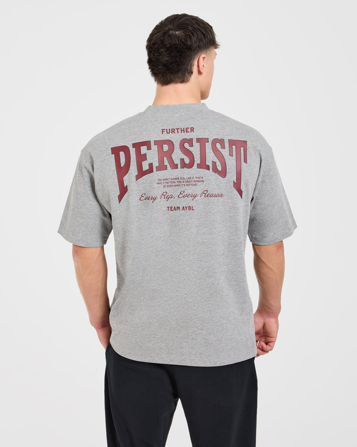 Cam Kissel x Persist Oversized T Shirt - Mid Gris Marl