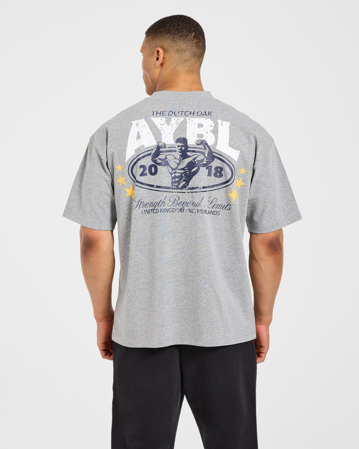 Wesley Vissers X Beyond Limits Oversized T Shirt - Dark Grey Marl/Navy