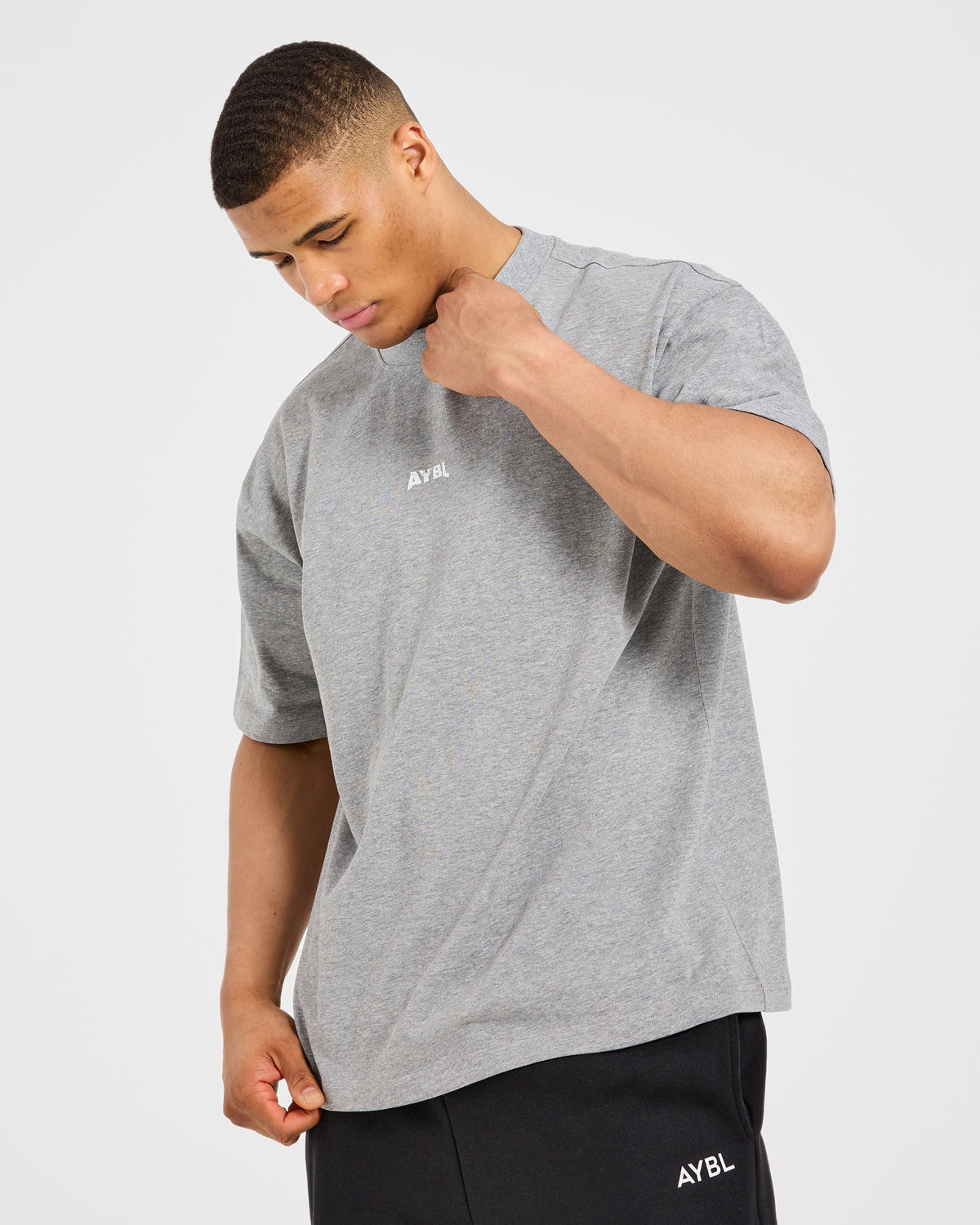 Wesley Vissers X Beyond Limits Oversized T Shirt - Dark Grey Marl/Navy