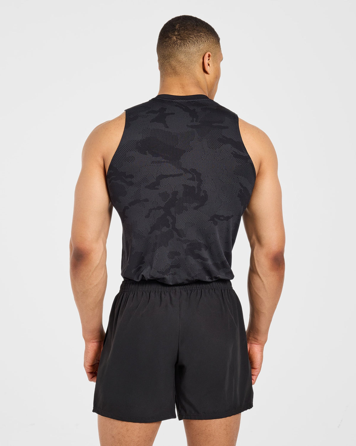 Camo Seamless Tank - Noir