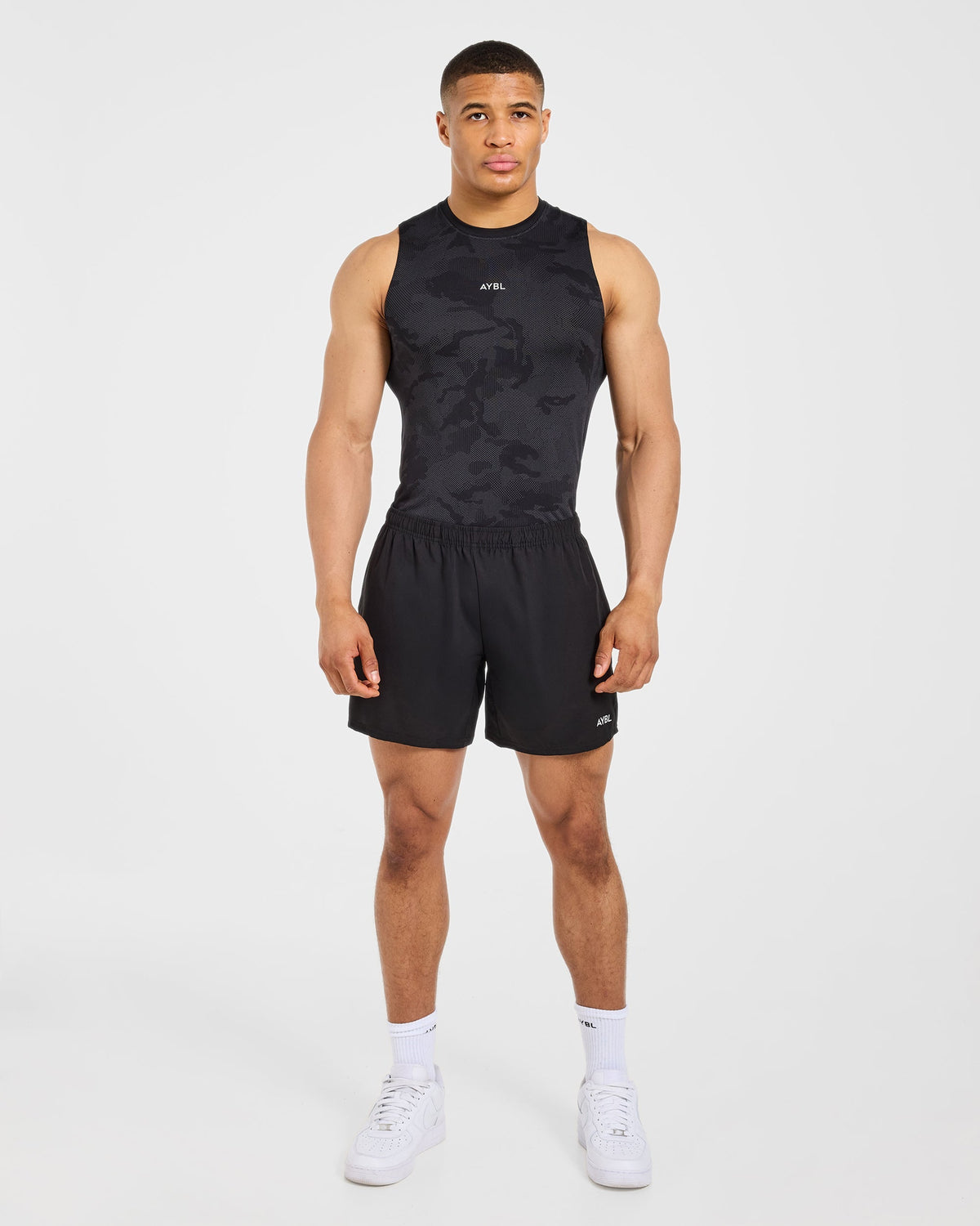 Camo Seamless Tank - Noir