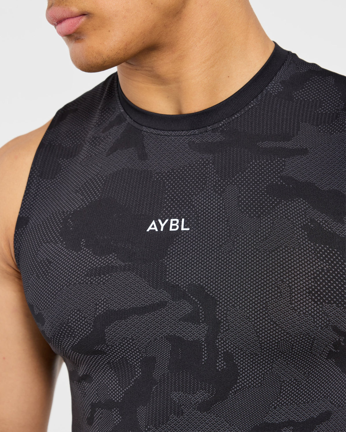Camo Seamless Tank - Noir
