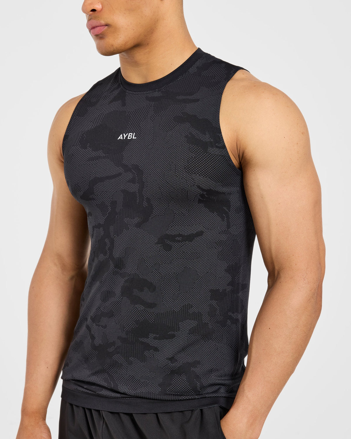 Camo Seamless Tank - Noir