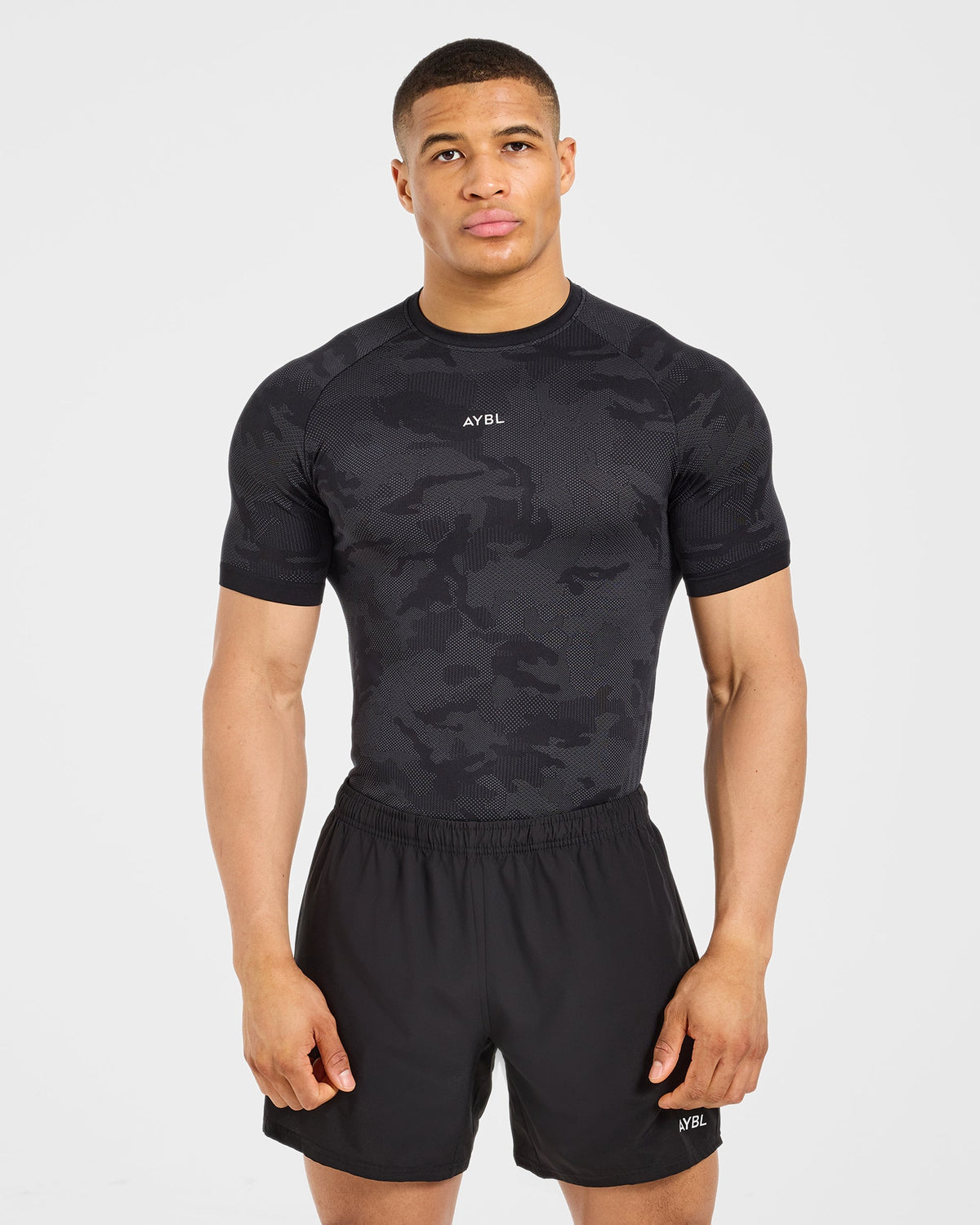 Camo Seamless T Shirt - Noir