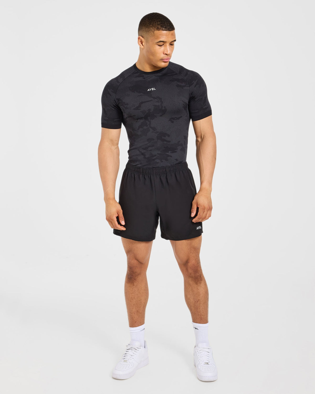 Camo Seamless T Shirt - Noir