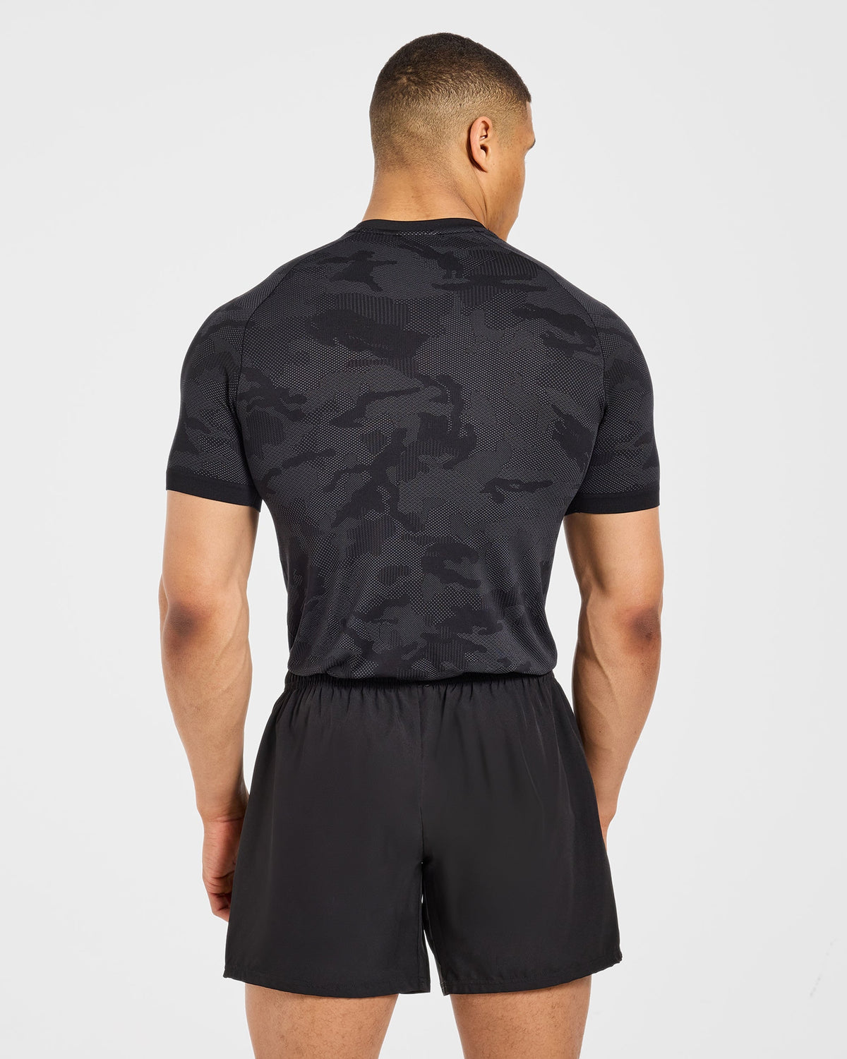 Camo Seamless T Shirt - Noir