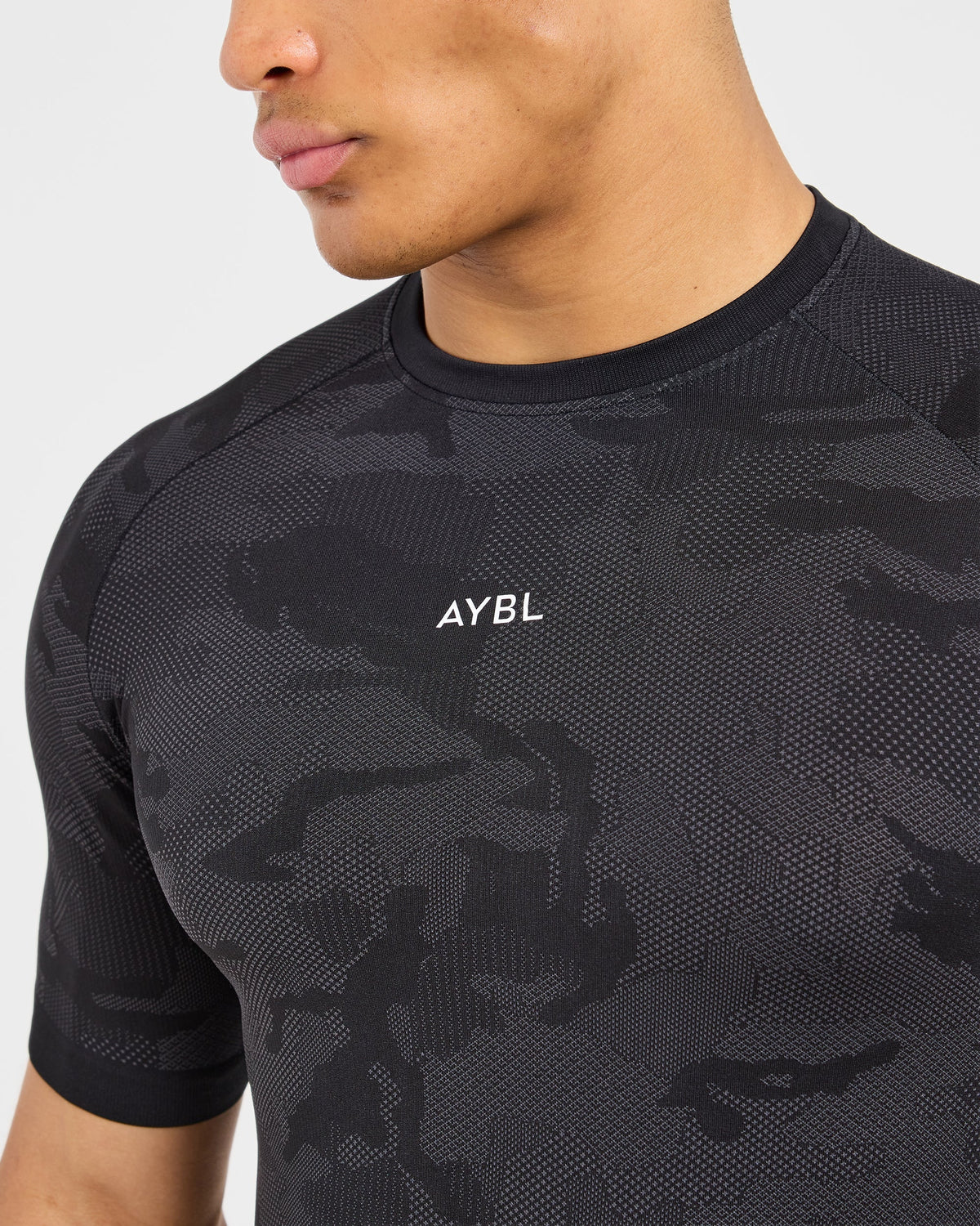 Camo Seamless T Shirt - Noir