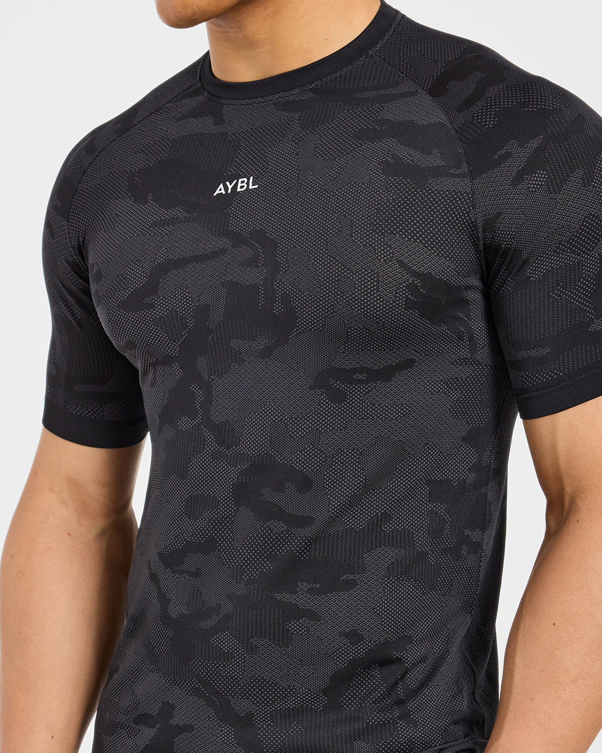 Camo Seamless T Shirt - Noir