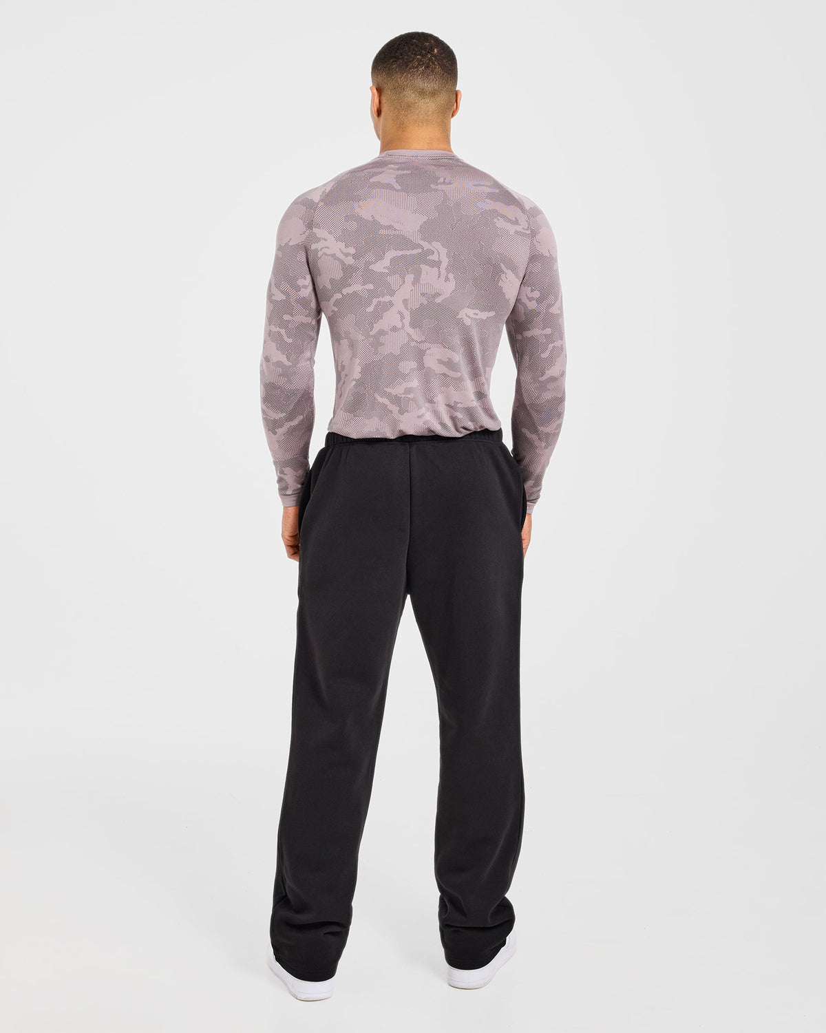 Camo Seamless Long Sleeve T Shirt - Woodland Taupe