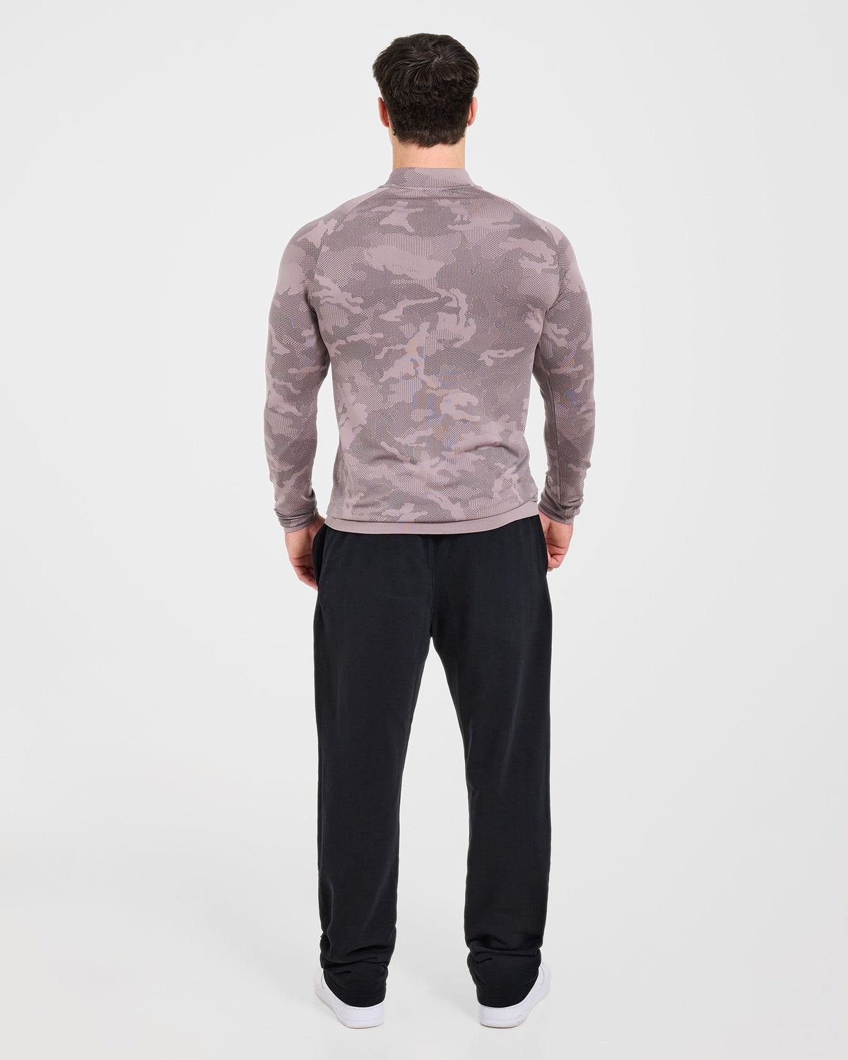 Camo Seamless 1/4 Zip Pullover - Woodland Taupe