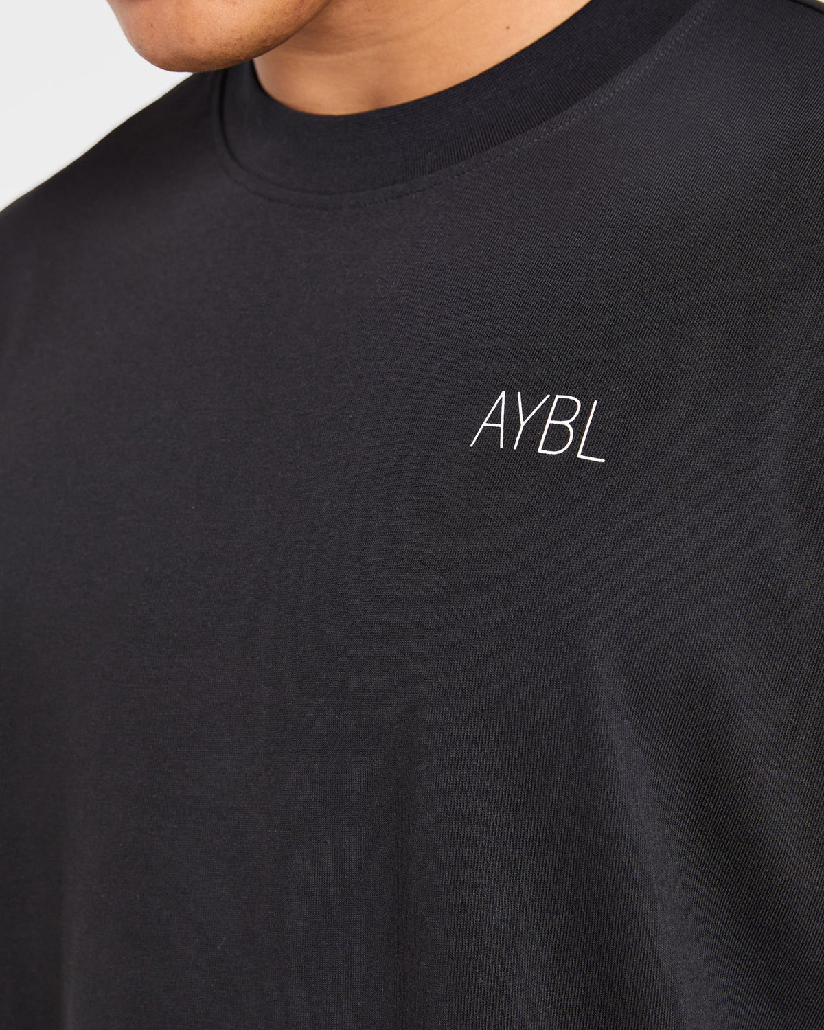 Training Dept. Illustration Oversized T Shirt - Noir