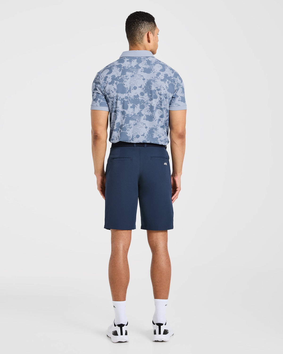 Precision Splatter Polo - Muted Slate