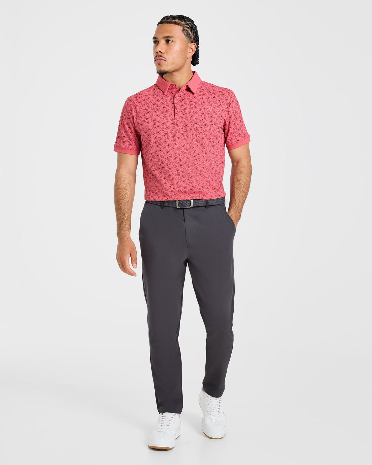 Precision Camellias Polo - Rouge
