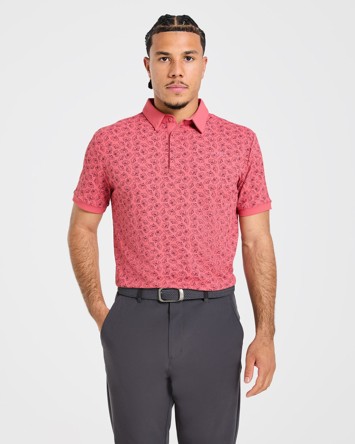 Precision Camellias Polo - Rouge