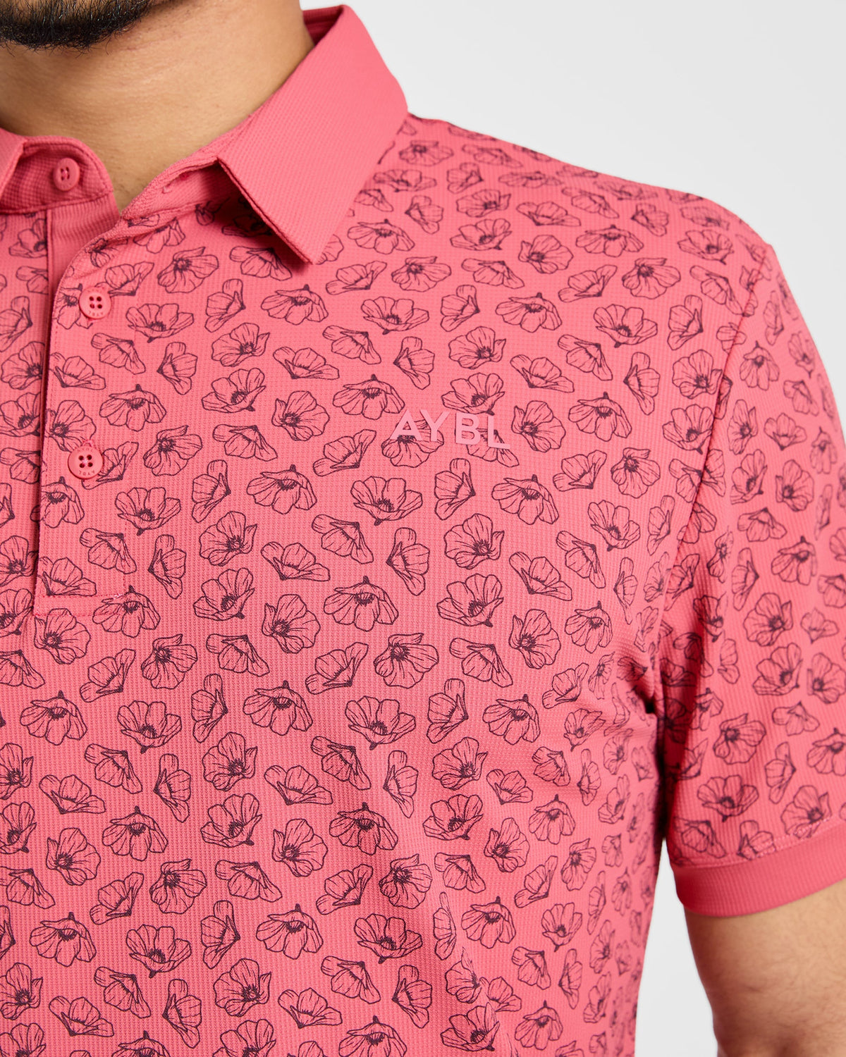 Precision Camellias Polo - Rouge