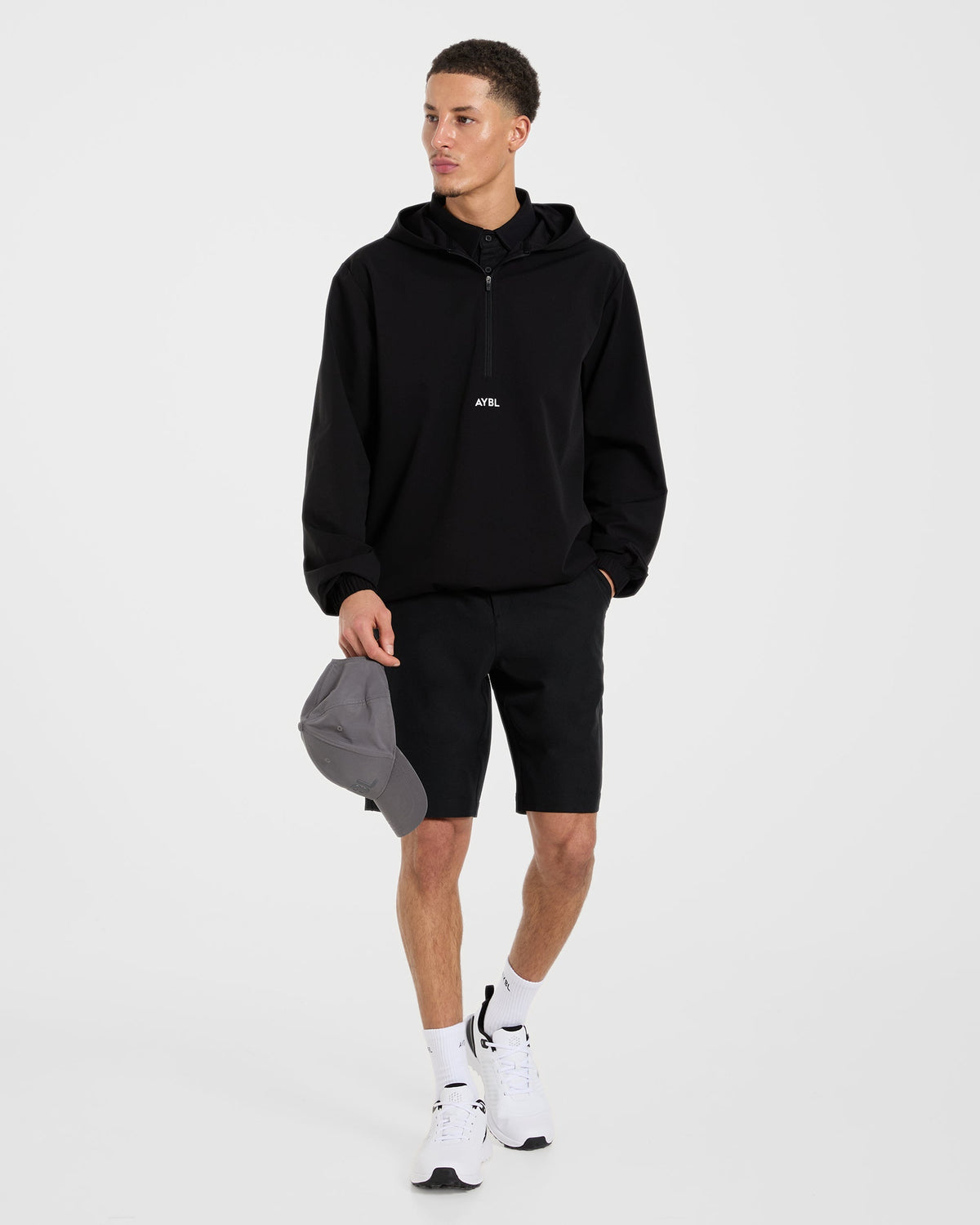 Precision 1/4 Zip Wind Pullover - Noir