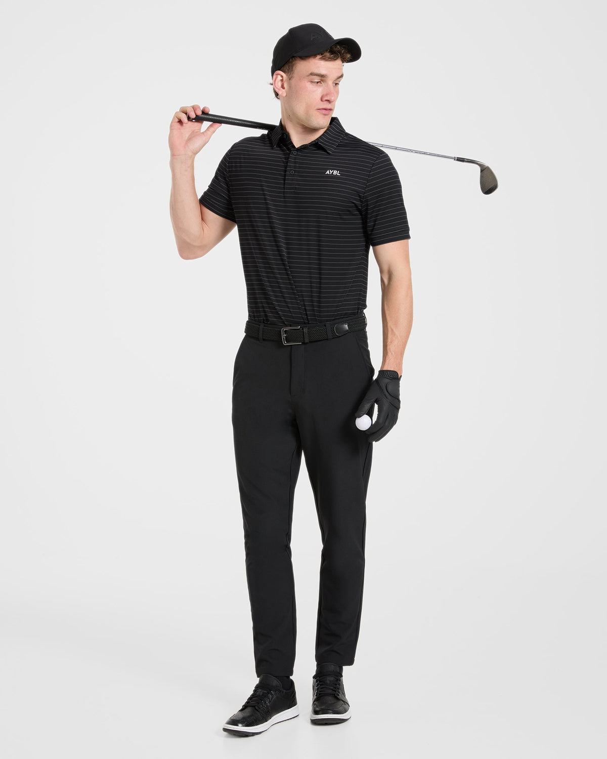 Classic Stripe Polo - Noir