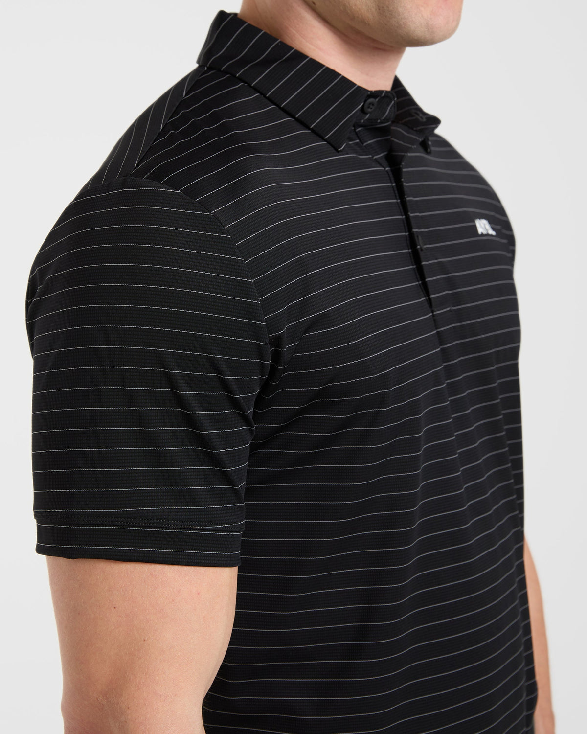 Classic Stripe Polo - Noir